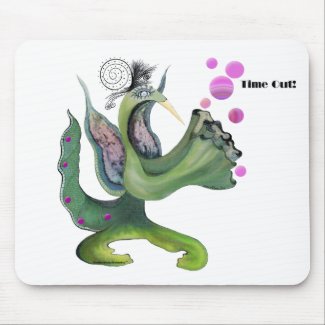 Time Out Mousepad: A Mythical Fantasy Jester mousepad