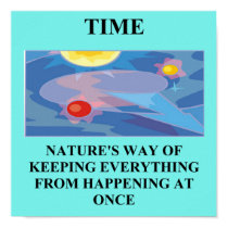time physics joke posters