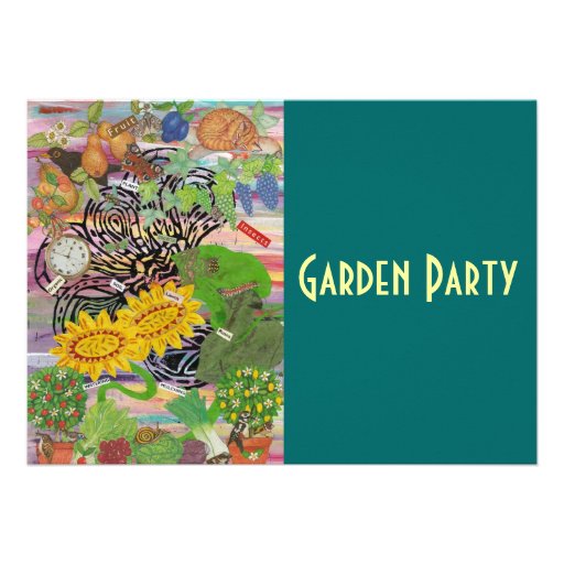 Time Spent in the Garden, Garden Party Invitation