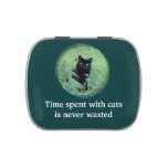 Time Spent With Cats Is Never Wasted Cute Candy Jelly Belly Candy Tins at Zazzle