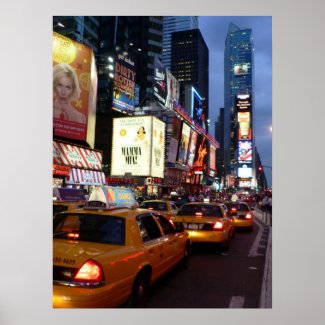 Time Square Taxis Posters