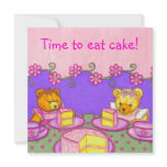 Time to eat cake! ~ Teddy Bear Party Invitations