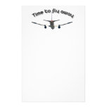 Time to fly away custom stationery