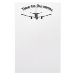 Time to fly away custom stationery