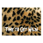Time to Get Wild! Party invite in leopard print