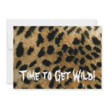 Time to Get Wild! Party invite in leopard print