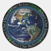 Time To Go Green Sticker
