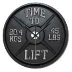 Time To Lift - Barbell Plate Wall Clock