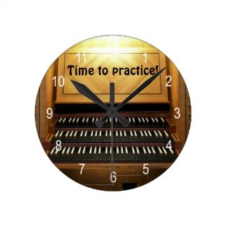 Time to practice musicians wall clock
