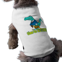 time to retire old working dinosaur pet shirt