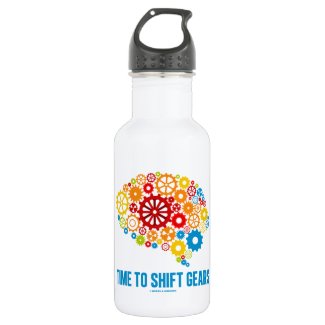 Time To Shift Gears (Gears Brain) 18oz Water Bottle