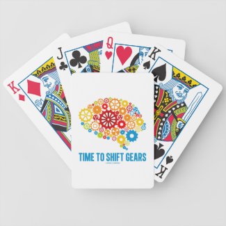 Time To Shift Gears (Gears Brain) Poker Cards