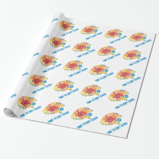 Time To Shift Gears (Gears Brain) Wrapping Paper