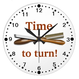 Time to Turn Woodturning Tools Clock with Minutes