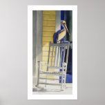 "Time Traveler" Pelican on Rocking Chair Print