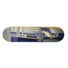 "Time Traveler" Pelican on Rocking Chair Skateboard Decks