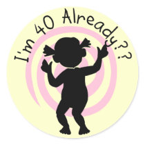 Time Warp 40 Already Tshirts and gifts Round Sticker