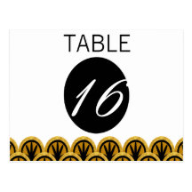 Timeless Art Deco Table Numbers Postcards