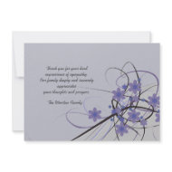 Timeless - Bereavement Thank You Notecard invitation