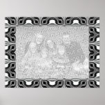 Timeless black white photo frame posters