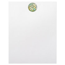timeless bluebird whimsy initial letter R Letterhead Template