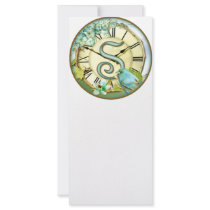 timeless bluebird whimsy initial letter S Rack Cards