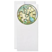 timeless bluebird whimsy initial letter Y Rack Cards