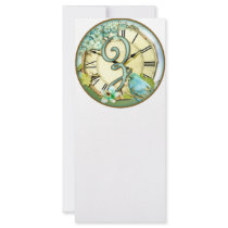 timeless bluebird whimsy initial letter Z Customized Rack Card