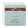 Timeless Bridal Shower Invite (aqua/chocolate)