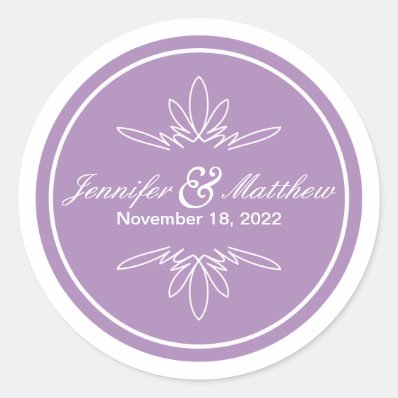 Timeless Charm Wedding Stickers - Orchid