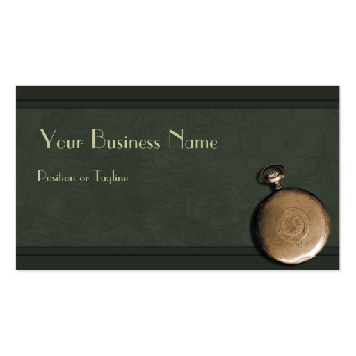 Timepiece Green  Business Card (front side)