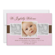 Times 3 Birth Announcement (Pink)