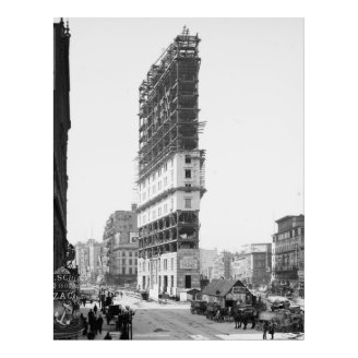 Times Building Under Construction, New York: 1904 Print