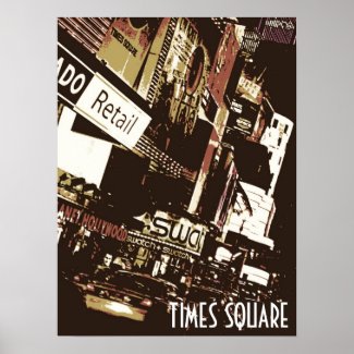Times Square Artistic Poster print