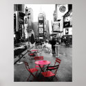 Times Square Black White & Red posters