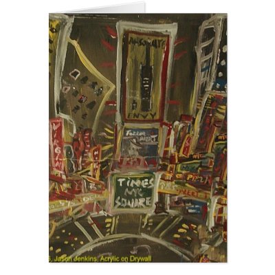 times square cracked card by nocklist