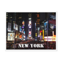 times square lights post card