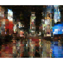 times square mosaic mousepad