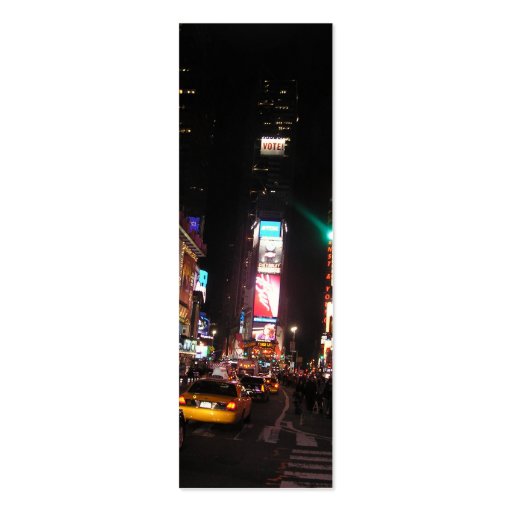 Times Square-NYC Bookmark Business Card Templates (front side)