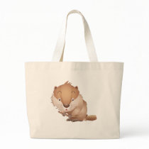 Timid Beaver Tote Bags