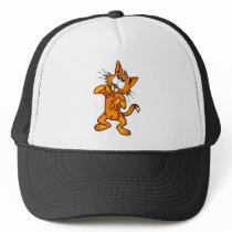 Timid Cartoon Cat Trucker Hats
