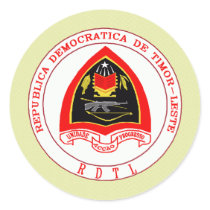 Timor-Leste Coat of Arms detail Round Stickers