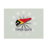 Timor Leste Flag Map 2.0 Post Cards