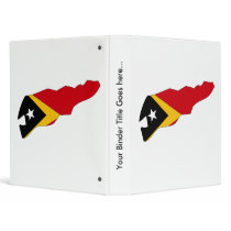 Timorleste Flag Map full size Vinyl Binder