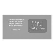 TIMOTHY 3:16 Bible Verse Customized Photo Card