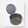 tin can, open and empty mouse pad