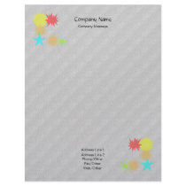 Tin Foil Retro Stars Stationery letterhead by mickeyelvis128 Tin Foil Retro Stars Stationery letterhead