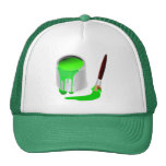 Tin of Green Paint & Brush Trucker Hat