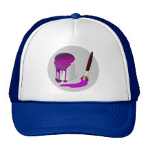 Tin of Purple Paint & Brush Trucker Hat