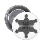 Tin Star Sheriff Pinback Button